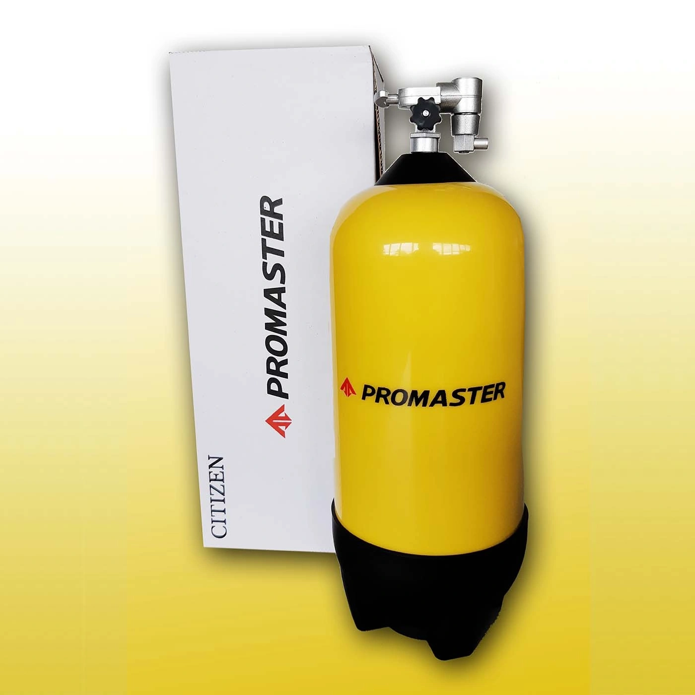 Bouteille de plongée jaune Promaster CITIZEN avec boîte.