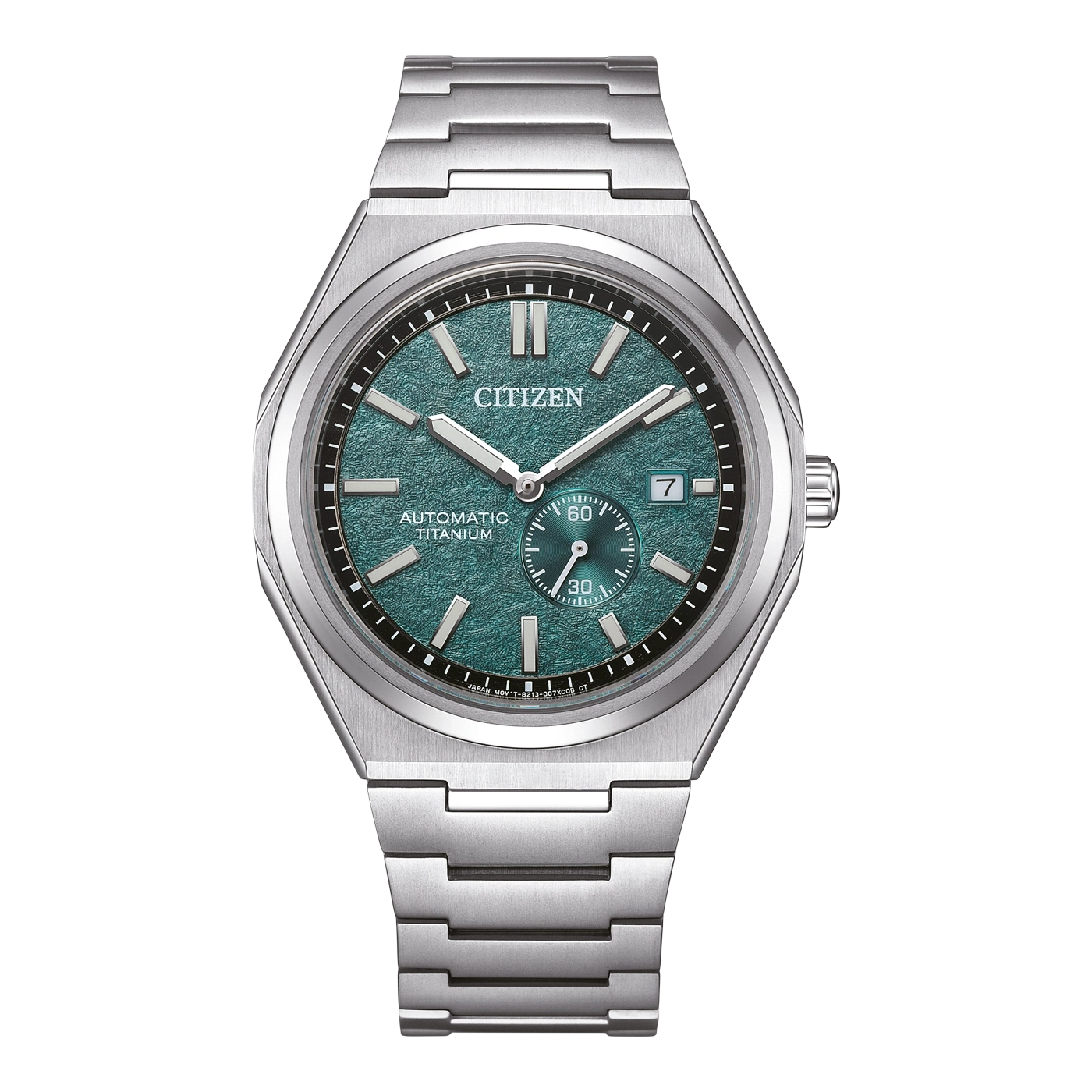 Montre Citizen automatique en titane avec cadran vert texturé