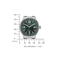 NJ0190-51X Herren Edelstahl grün ⌀ 40mm