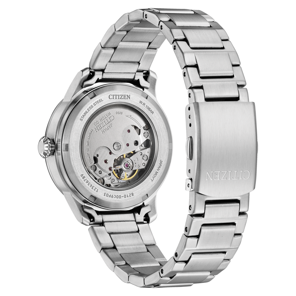 NJ0190-51E Homme Acier inoxydable noir ⌀ 40mm