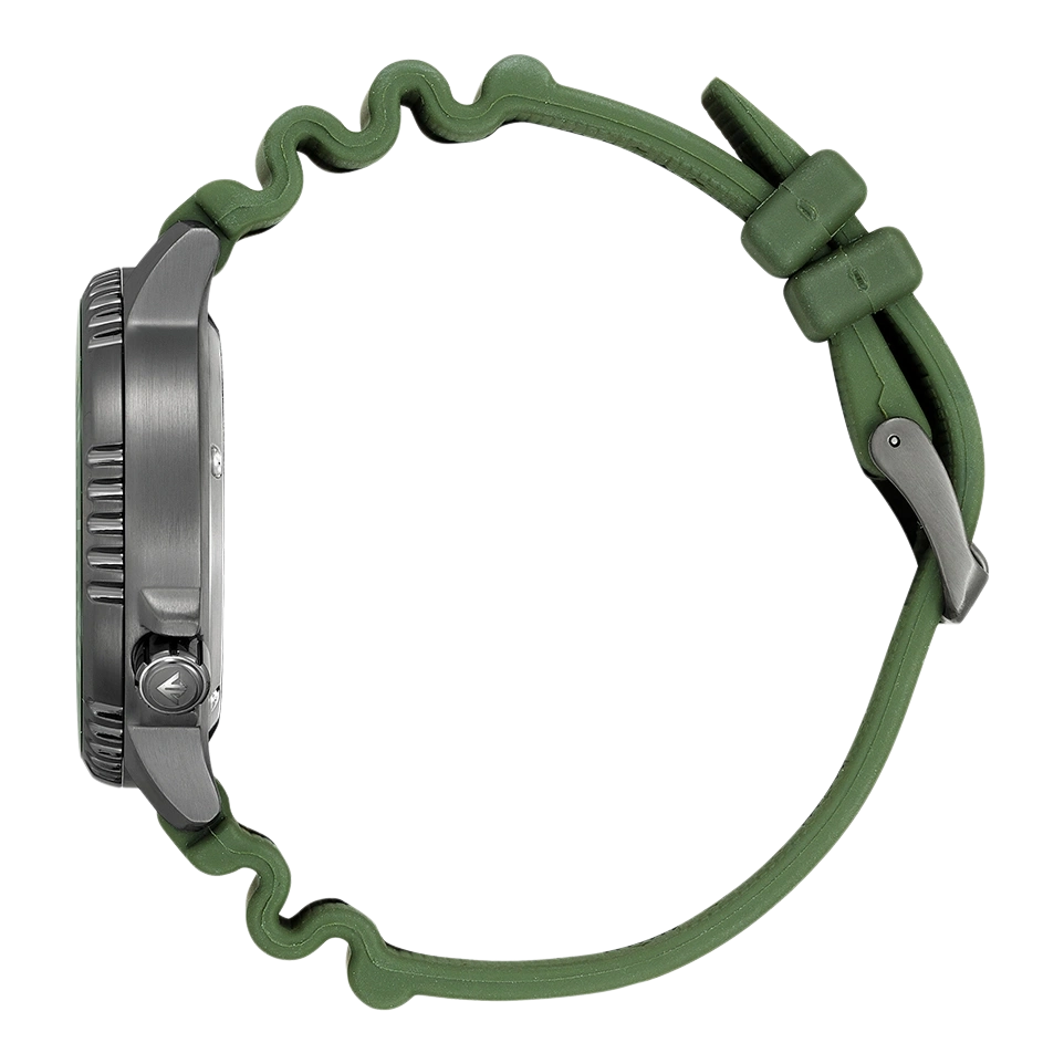 Montre bracelet vert avec fermoir métallique