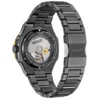 Dos de montre Citizen, acier inoxydable, cristal saphir, édition limitée, noir
