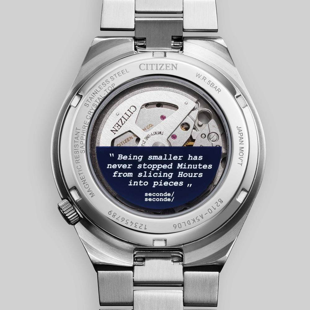 NJ0157-81L Homme Acier inoxydable Bleu ⌀ 40mm