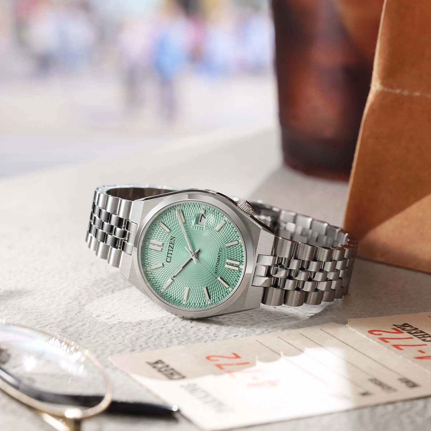 NK0030-51X Homme Acier inoxydable Vert ø 37mm
