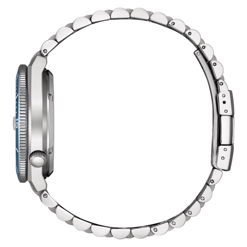 NJ0231-56L Homme Acier inoxydable Bleu ⌀ 40mm