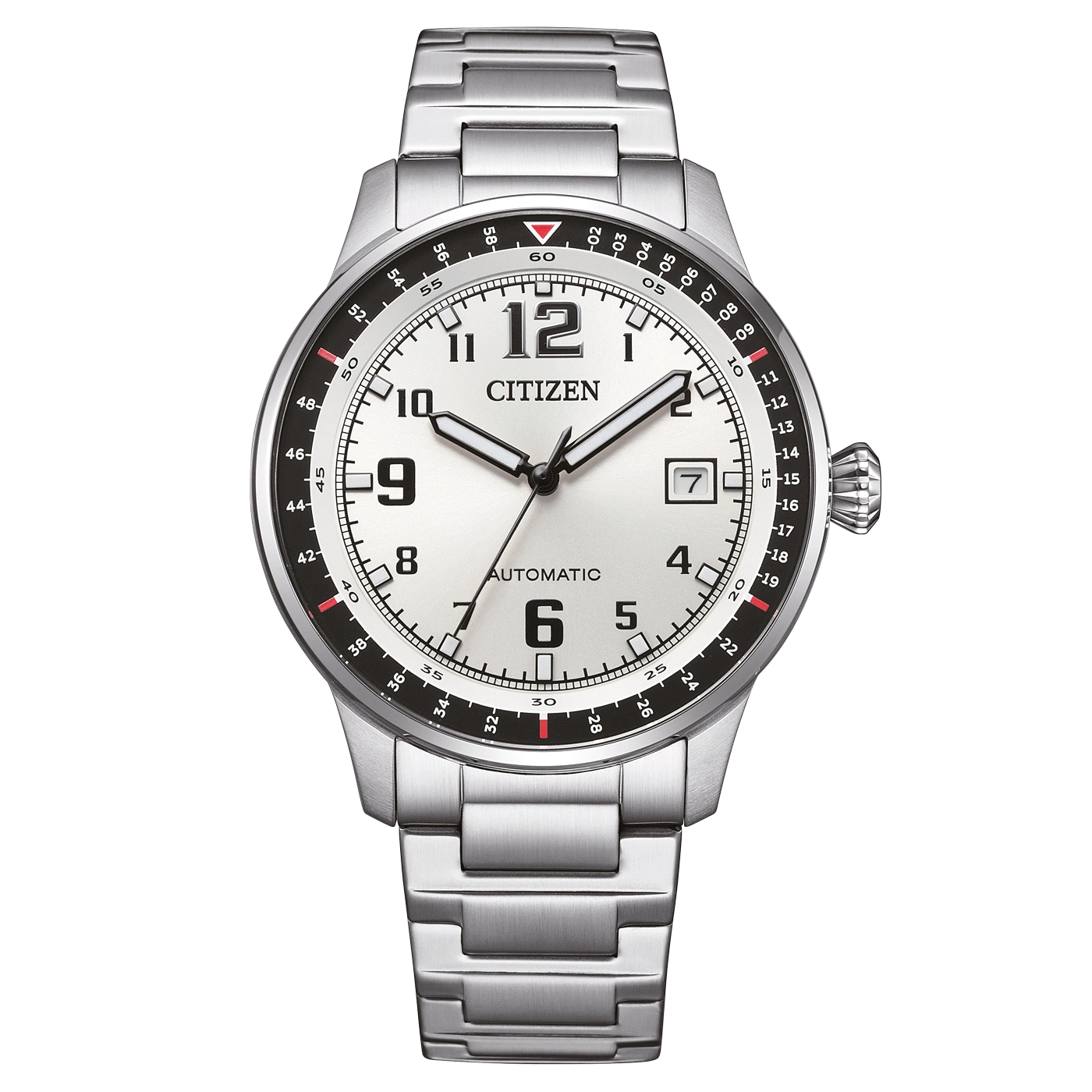 Montre Citizen automatique avec bracelet en argent