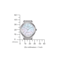 EM1150-86D Femme Acier inoxydable nacre blanche ⌀ 32mm