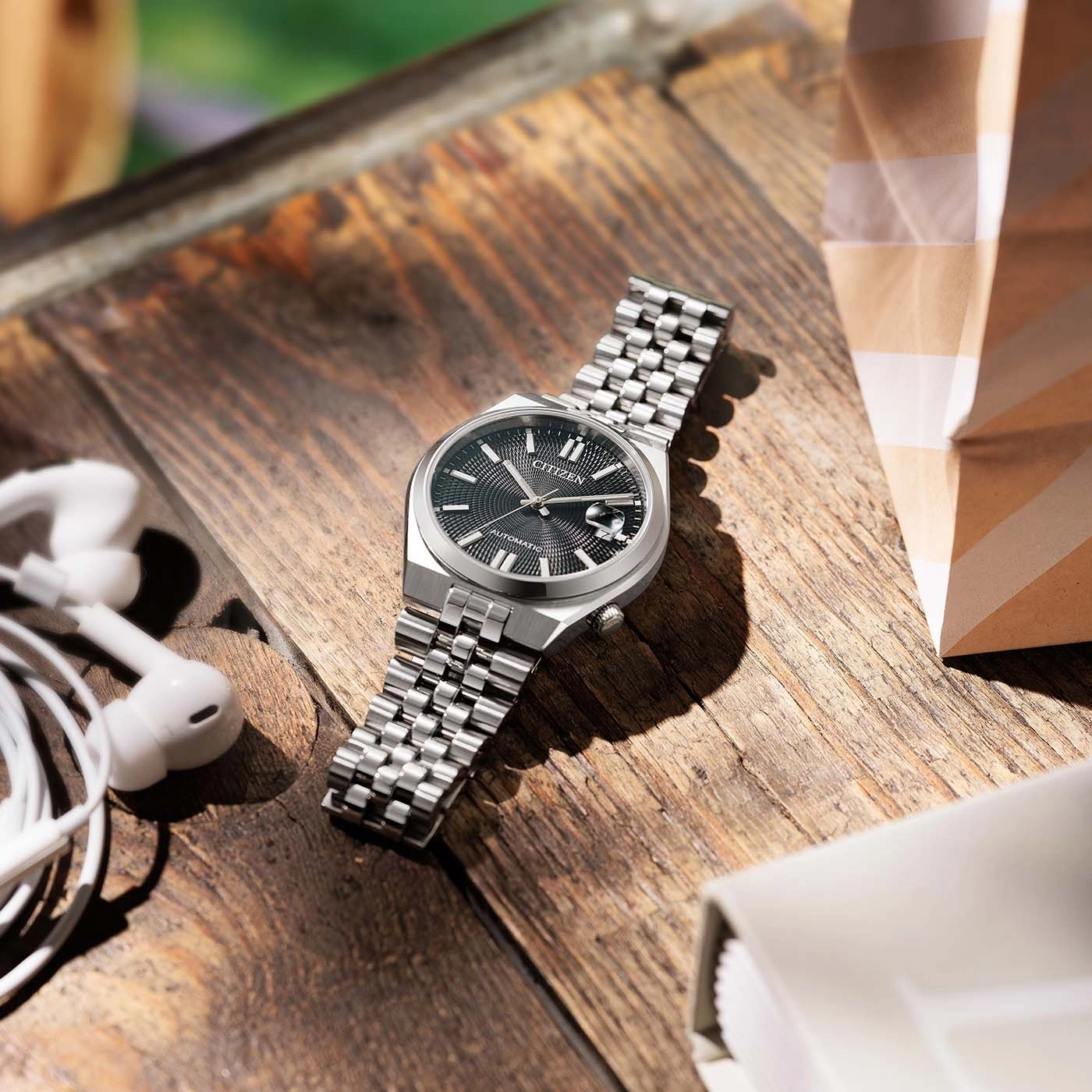 NK0030-51E Homme Acier inoxydable Noir ø 37mm