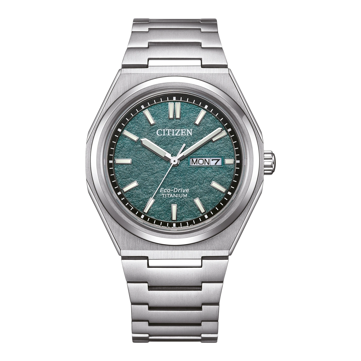 Montre Citizen Eco-Drive en titane avec cadran bleu sarcelle