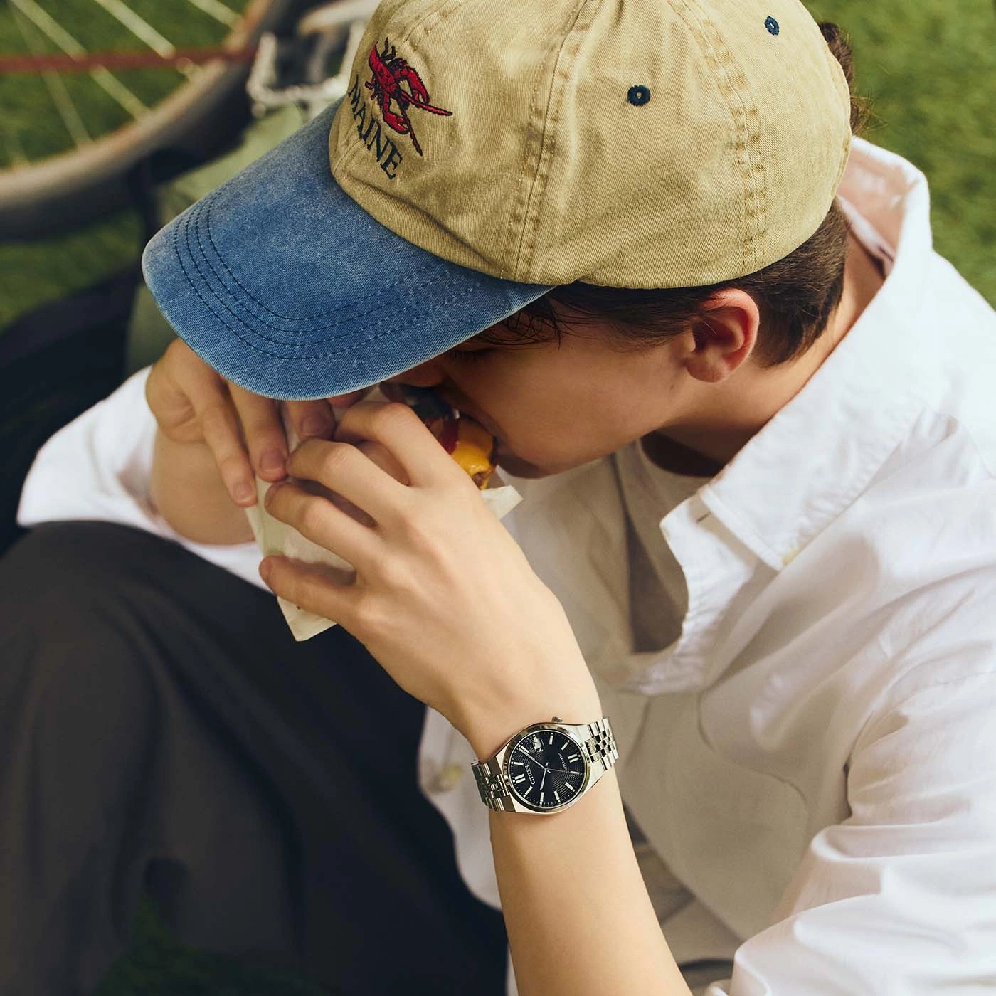 NK0030-51E Homme Acier inoxydable Noir ø 37mm