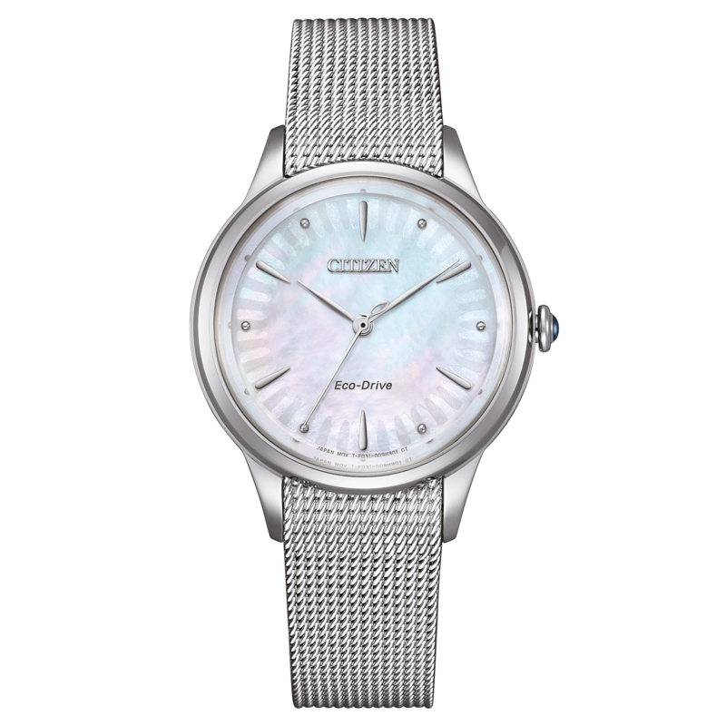 EM1150-86D Femme Acier inoxydable nacre blanche ⌀ 32mm
