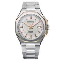 Montre Citizen Series 8 automatique argent et or avec cadran blanc
