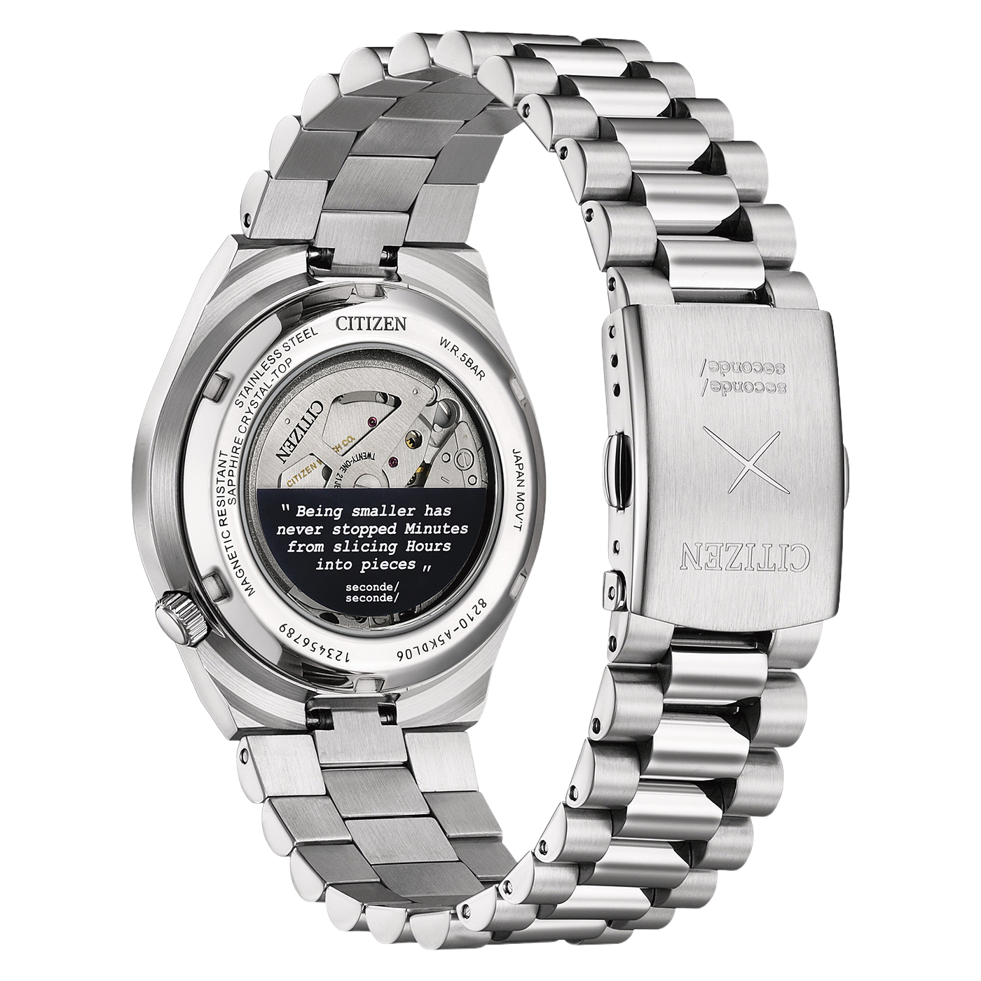 NJ0157-81L Homme Acier inoxydable Bleu ⌀ 40mm