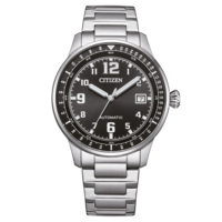 NJ0190-51E Homme Acier inoxydable noir ⌀ 40mm