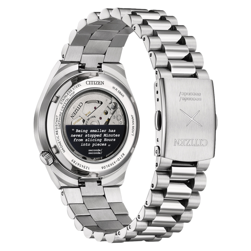 NJ0157-81L Homme Acier inoxydable Bleu ⌀ 40mm