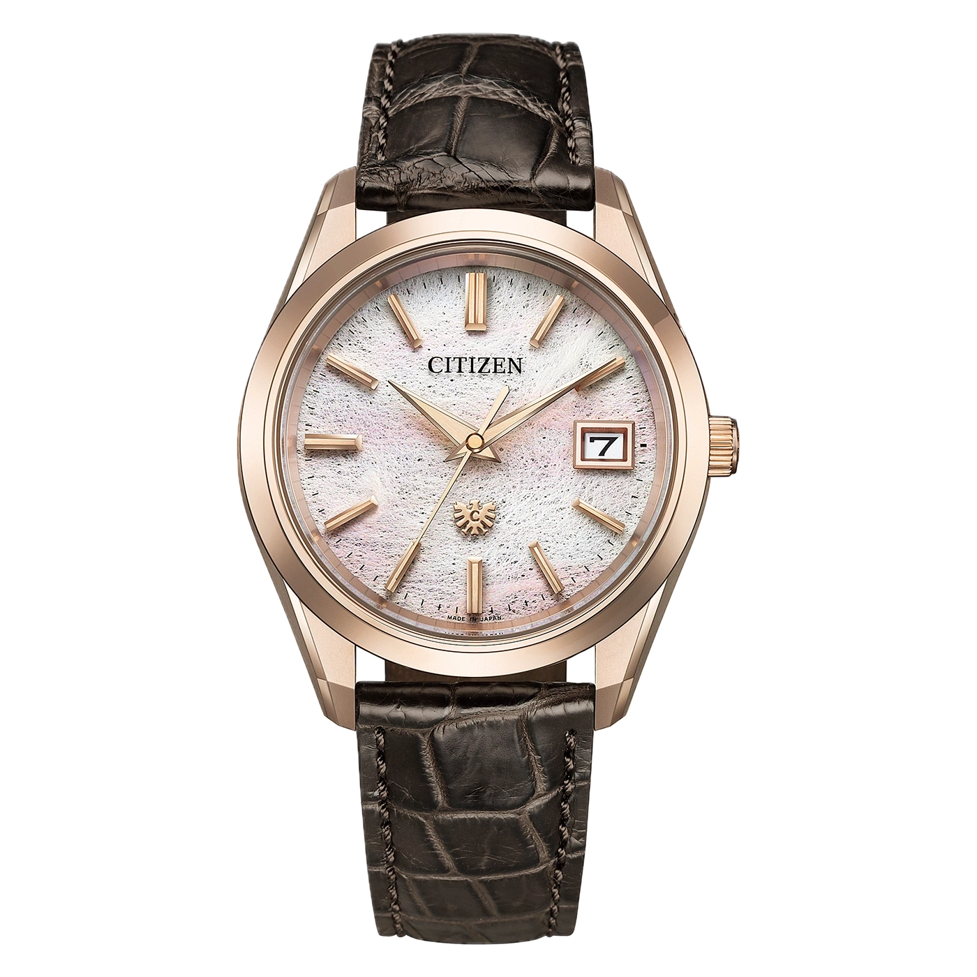 Montre Citizen pour femme avec bracelet en cuir marron