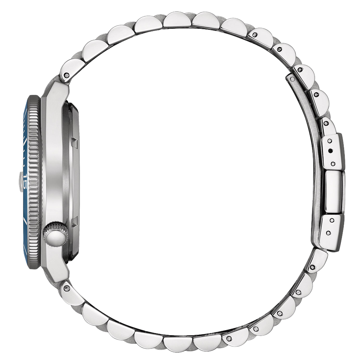 NJ0231-56L Homme Acier inoxydable Bleu ⌀ 40mm