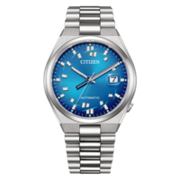 NJ0157-81L Homme Acier inoxydable Bleu ⌀ 40mm