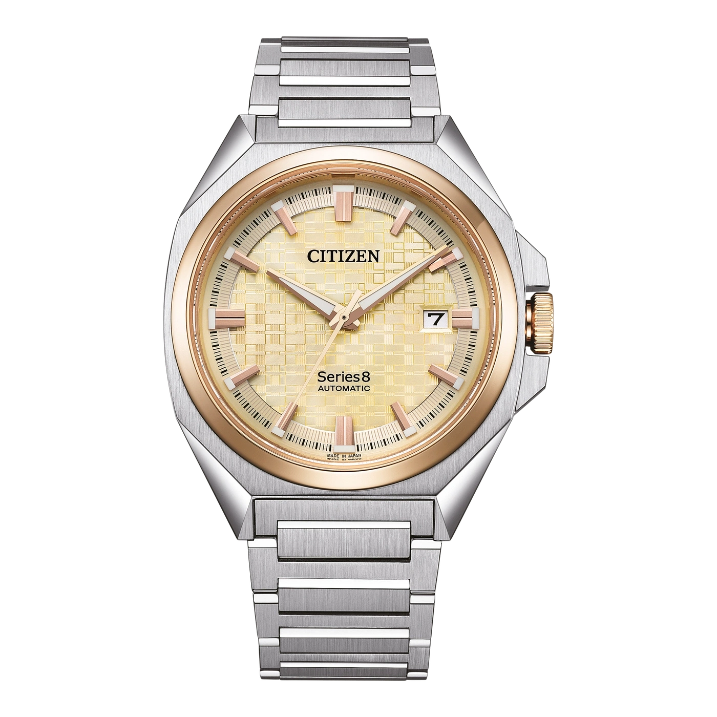 Une montre Citizen Series 8 automatique avec un bracelet en argent