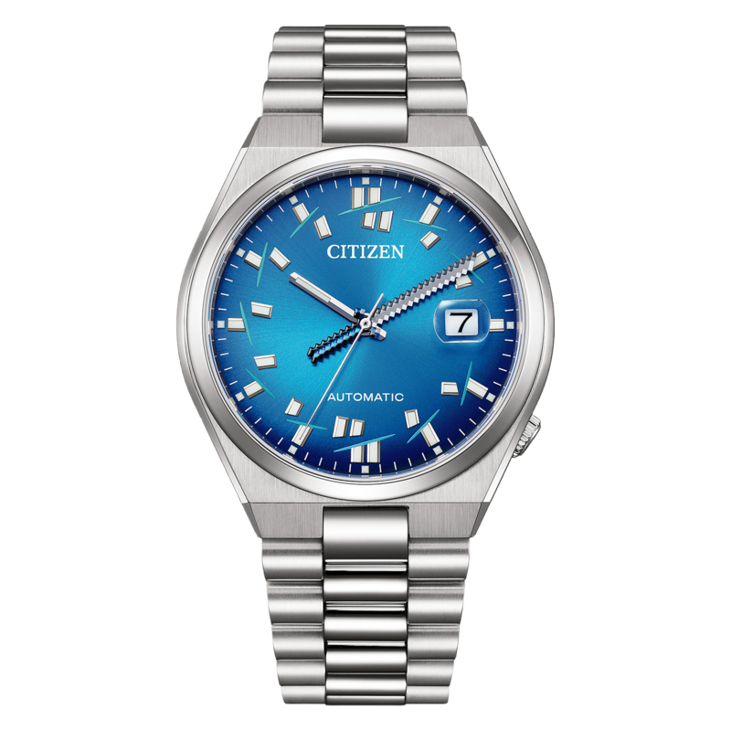 NJ0157-81L Homme Acier inoxydable Bleu ⌀ 40mm