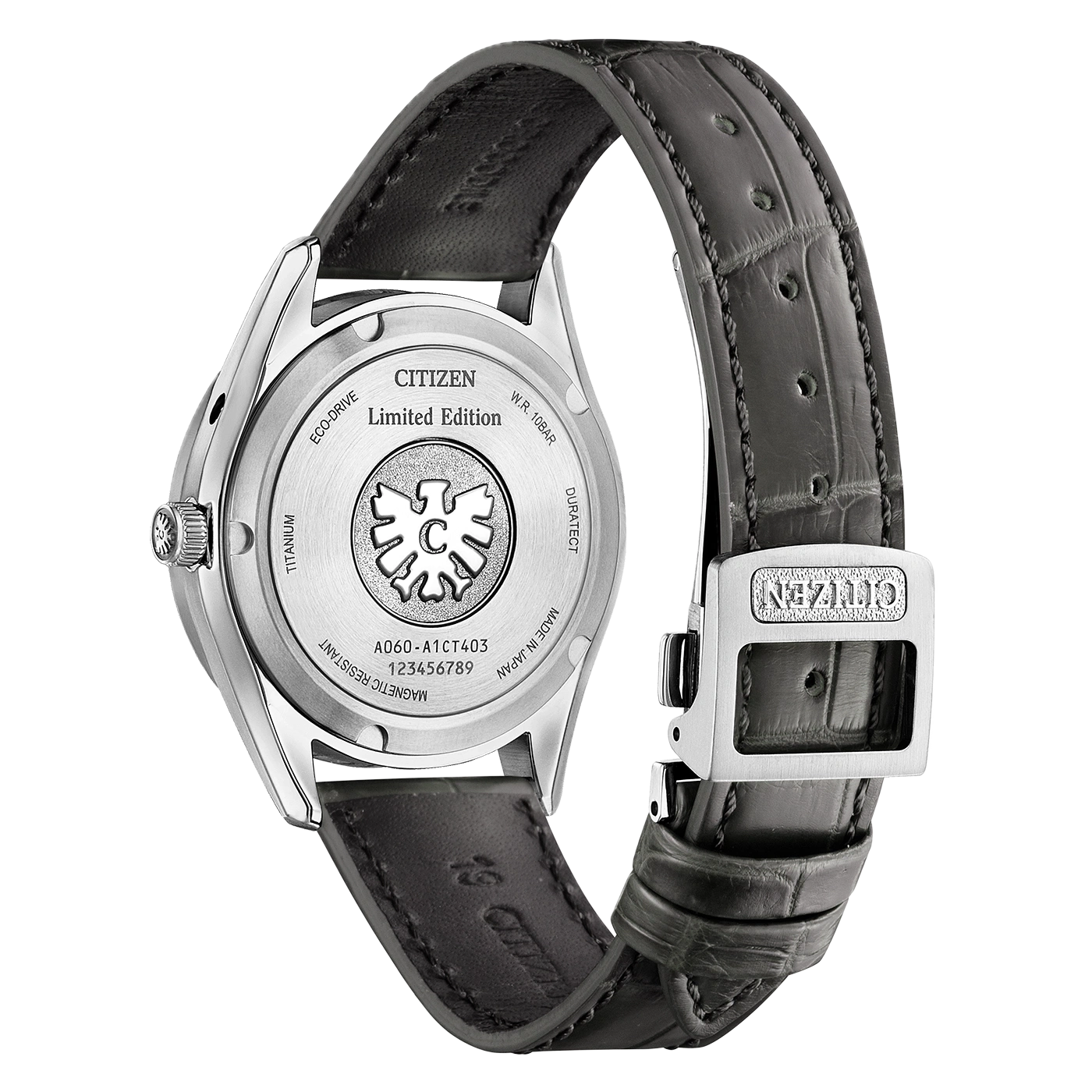 Montre Citizen en titane, mouvement Eco-Drive, boucle à déployant