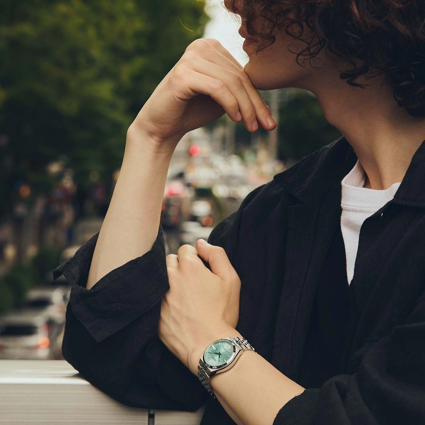 NK0030-51X Homme Acier inoxydable Vert ø 37mm